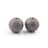 1 PC Pave Diamond Round Ball Beads 925 Sterling Silver- Antique Finish Round Bead 12mm PDC660