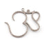 1 Pc Pave Diamond Om Symbol Charm Over 925 Sterling Silver Pendant 50mmx49mm PDC687