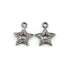 2 Pcs Pave Diamond Star Charm Over 925 Sterling Silver Single Bail Pendant - 15mmx7mm PDC888