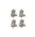 2 Pcs Pave Diamond Owl Charm 925 Sterling Silver Pendant - Diamond Pendant 14mmx8mm Pdc901