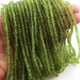 5 Strands Finest Quality Peridot Faceted Rondelles 3mm 13 inch strand RB122 - Tucson Beads