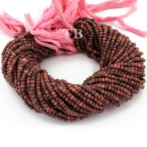2 Strands Rhodonite Faceted Rondelles 3.5mm to 4mm 13 inches strands RB035 - Tucson Beads
